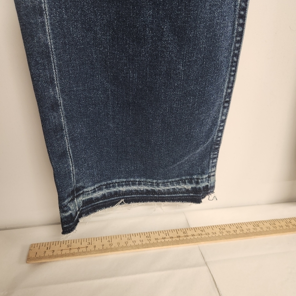 Hudson Jade distressed jeans size 30×30 raw hem Mid-Rise Loose fit - Picture 9 of 13